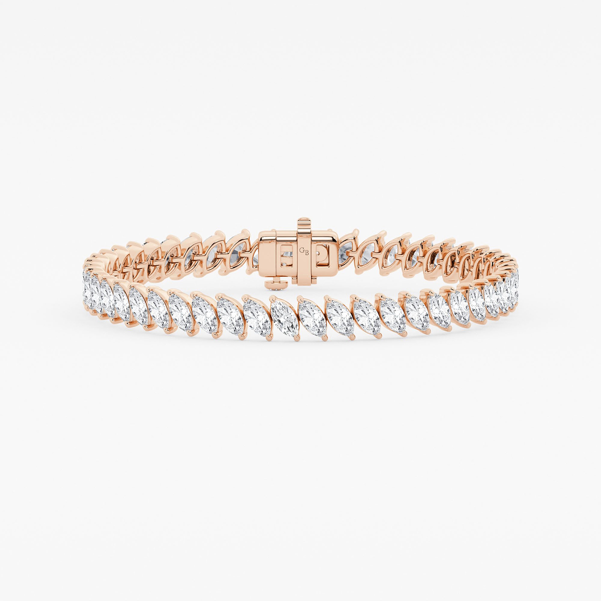 10 ctw Marquise Lab Grown Diamond Diagonal Tennis Bracelet - 6 Inches